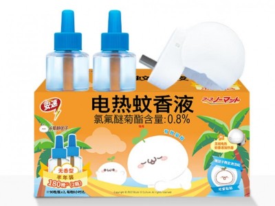 安速电热蚊香液驱蚊器套装180晚2瓶